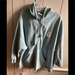 Hoodie Genuine Pigment Dyed XXL Zip Front Cocker Spaniel Dog